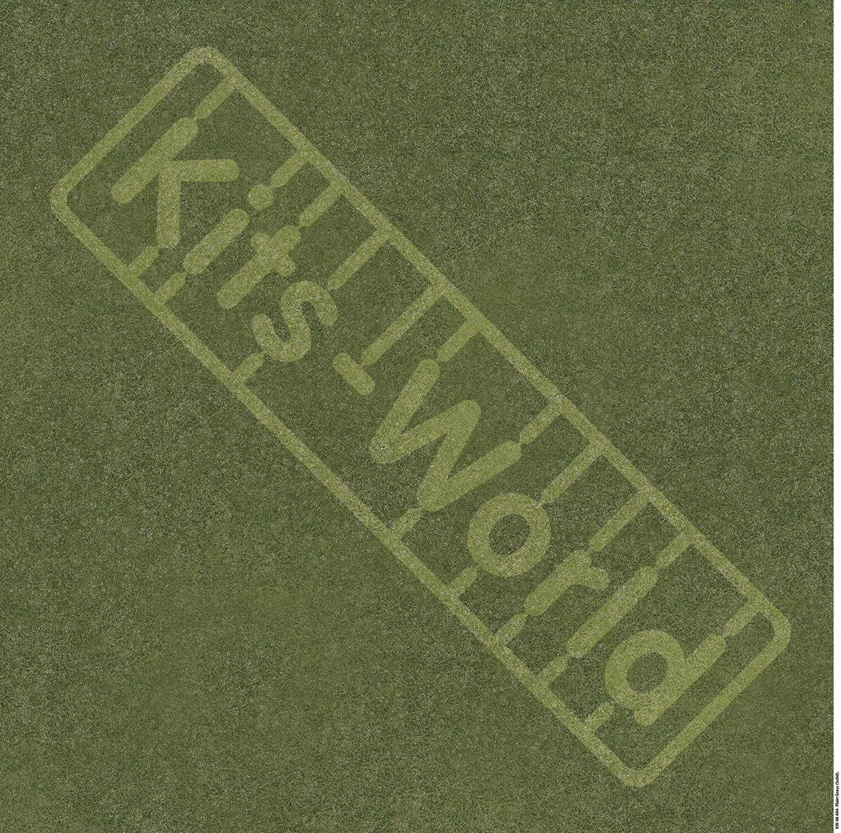 Kitsworld Diorama Adhesive Base 1:48th scale - Plain Grass Solid KWB 48-494 Plain Grass Solid 
